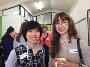Photo of Nitkalya Wiriyanuparb and Alex Garkavenko smiling at camera