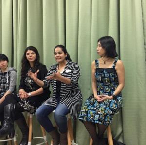 Priti Ambani is co-founder/COO of The Next Billion, which provides female-led enterprises worldwide with ‘access to growth opportunities’ - photo of the panel from above but cropped
