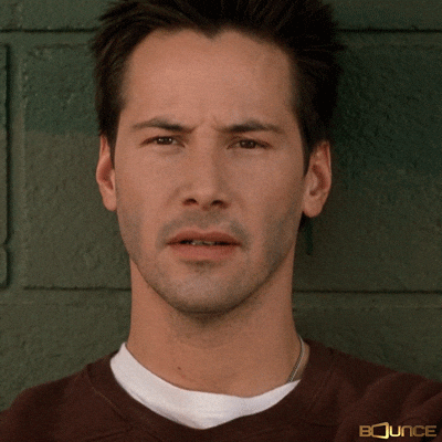 Gif of Keanu Reeves looking confused
