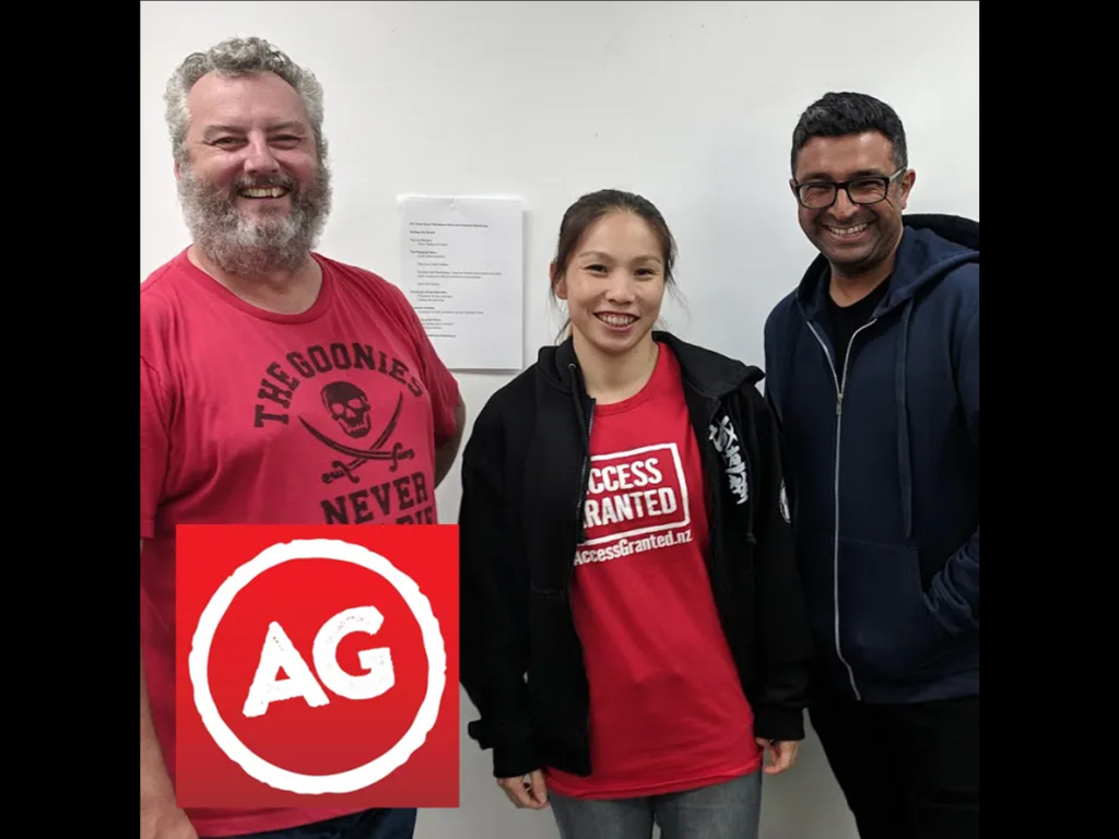 Photo of me, Mike and Raj - the team behind Access Granted